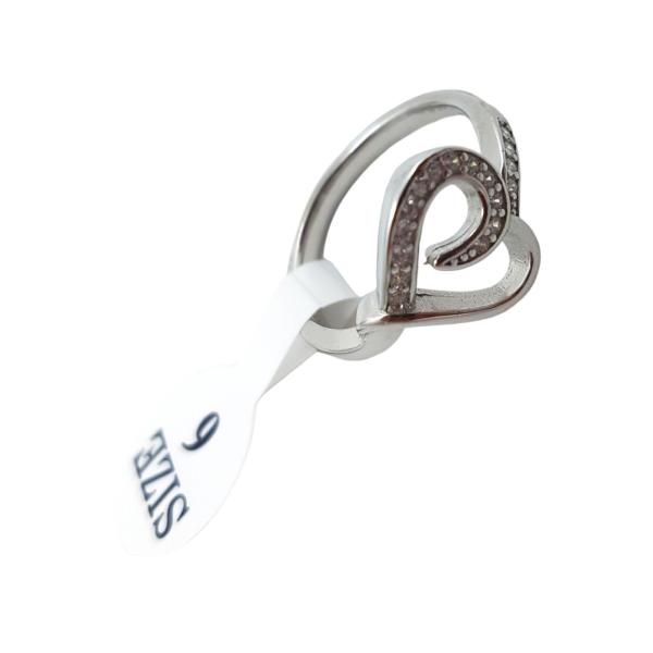 925 Sterling Silver Ring in Heart Design